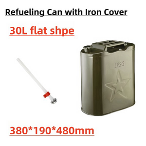 30L Refueling Can with Iron Cover- Flat Shape- Large Capacity---big Size